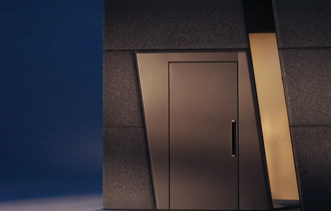 LiveLarge L-Space room entrance at night